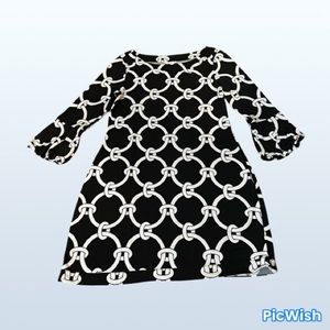 White House Black Market Black & White Super Cute Dress size Small